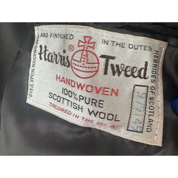 Harris Tweed Blazer Men’s Scottish Wool Sports Jacket Coat Speckled USA CLEAN - Picture 11 of 12